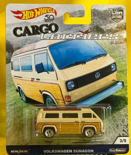 Hot Wheels Volkswagen Sunagon Cargo Carriers Car Culture 3/5 (Tan)