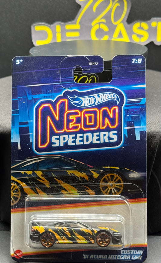 Hot Wheels Custom 01 Acura Integra GSR NEON SPEEDERS 7/8