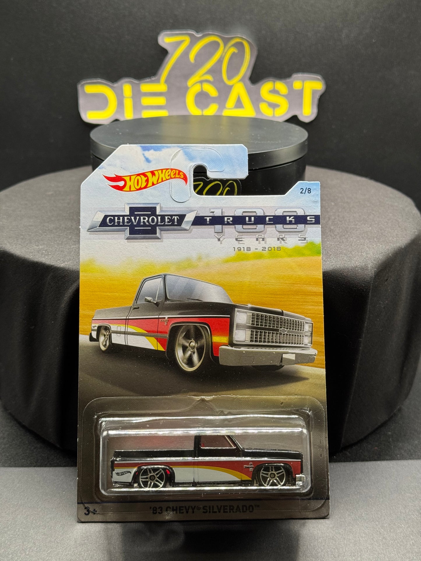 Hot Wheels '83 Chevy Silverado - 100 Years of Trucks Series 2/8 CRACKED BLISTER